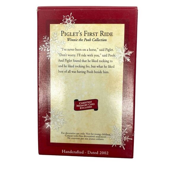 Piglet's First Ride Winnie the Pooh Hallmark Keepsake Ornament - Picture 4 of 5